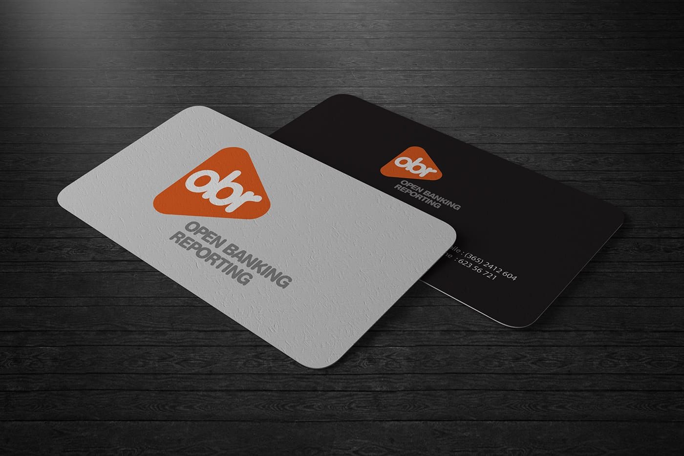 OBR Open Banking Reporting brand identity and business cards