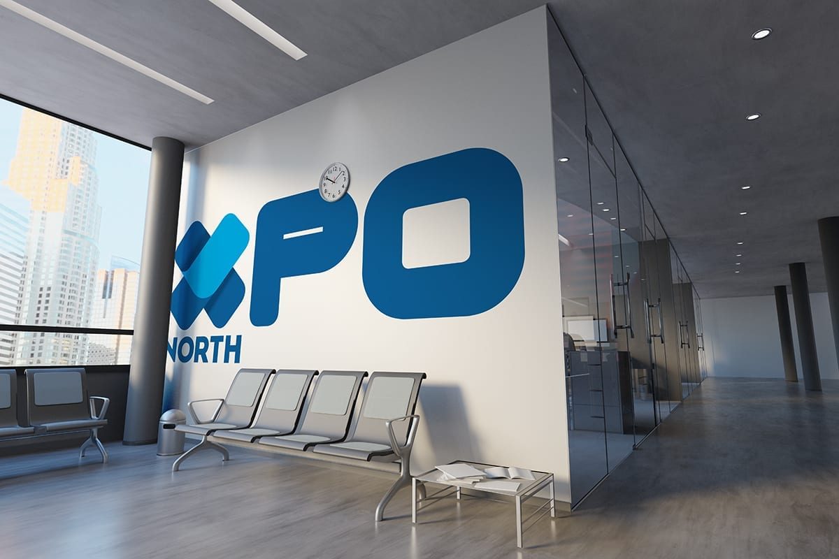 XPO North wall graphics and environmental branding
