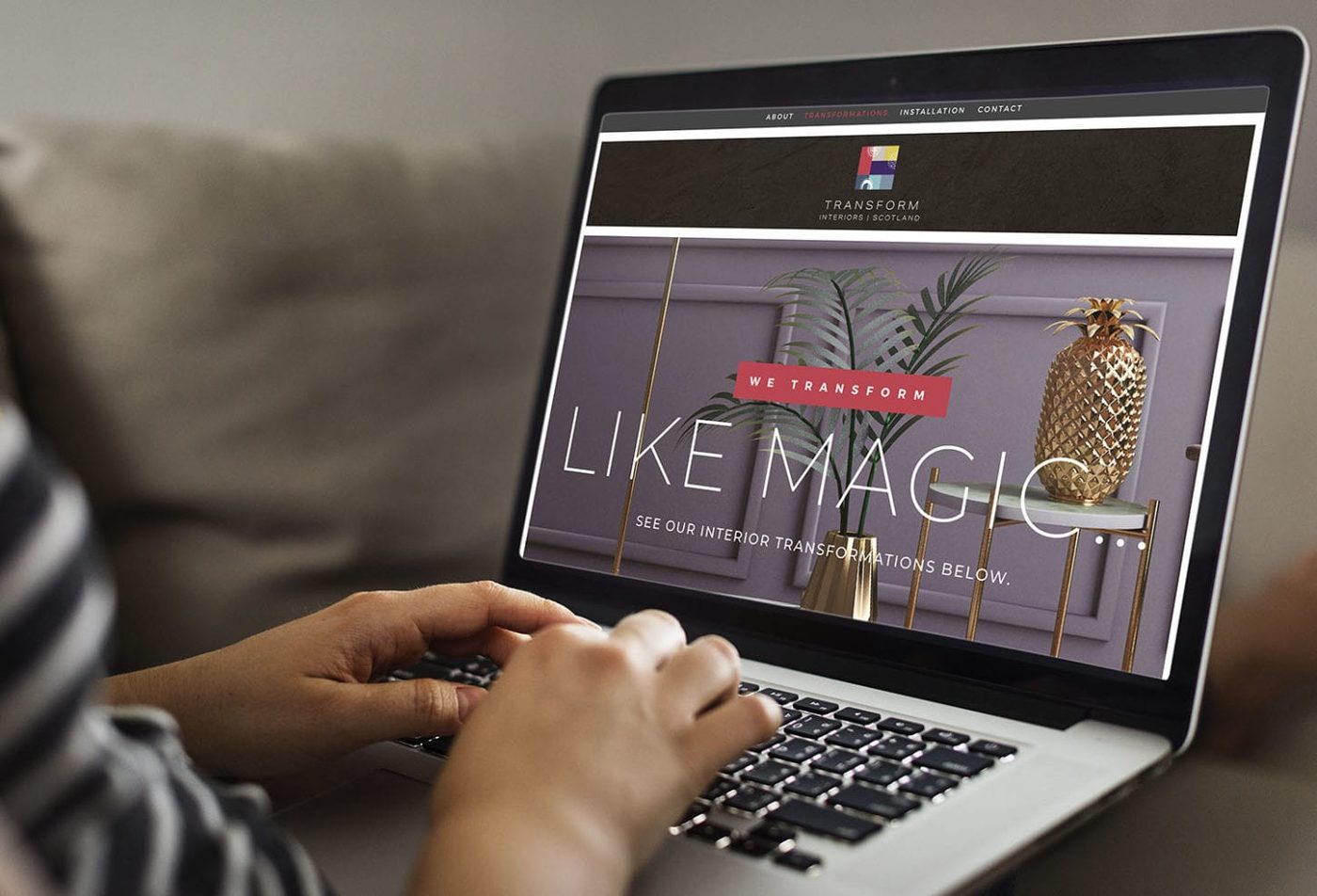 Website design for Transform Interiors