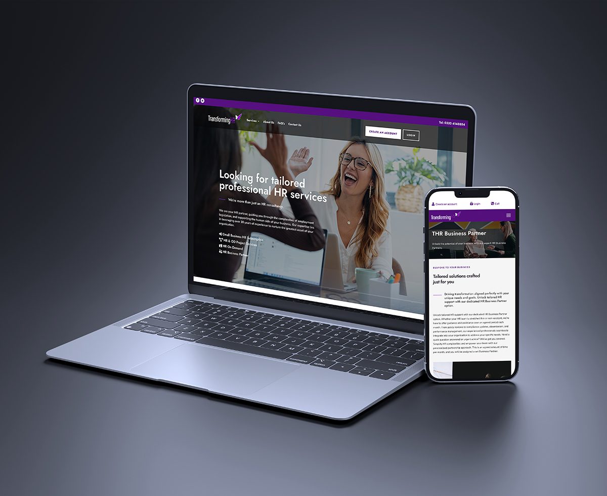 Subscription website design for Transforming HR