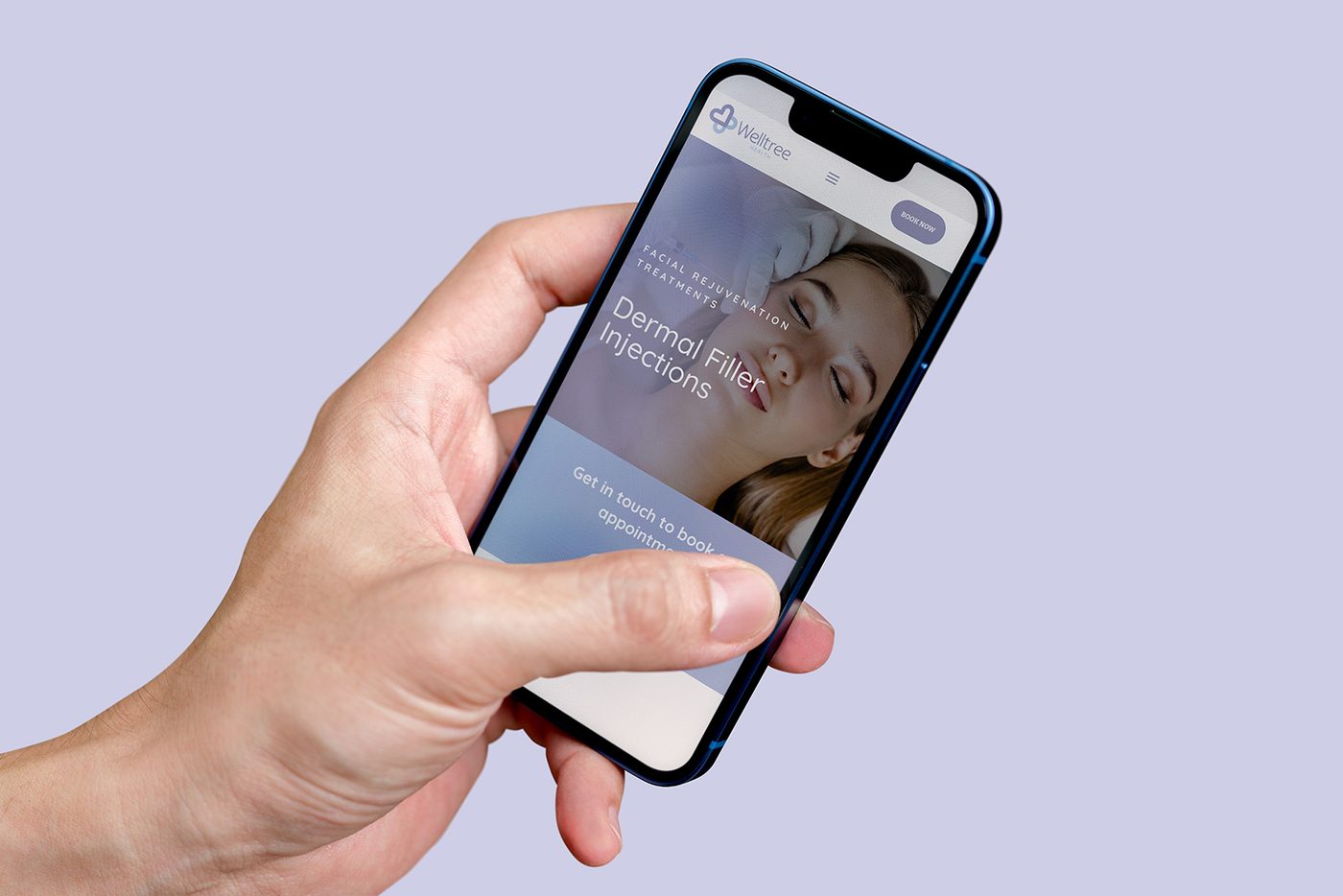 Welltree Health website shown on mobile